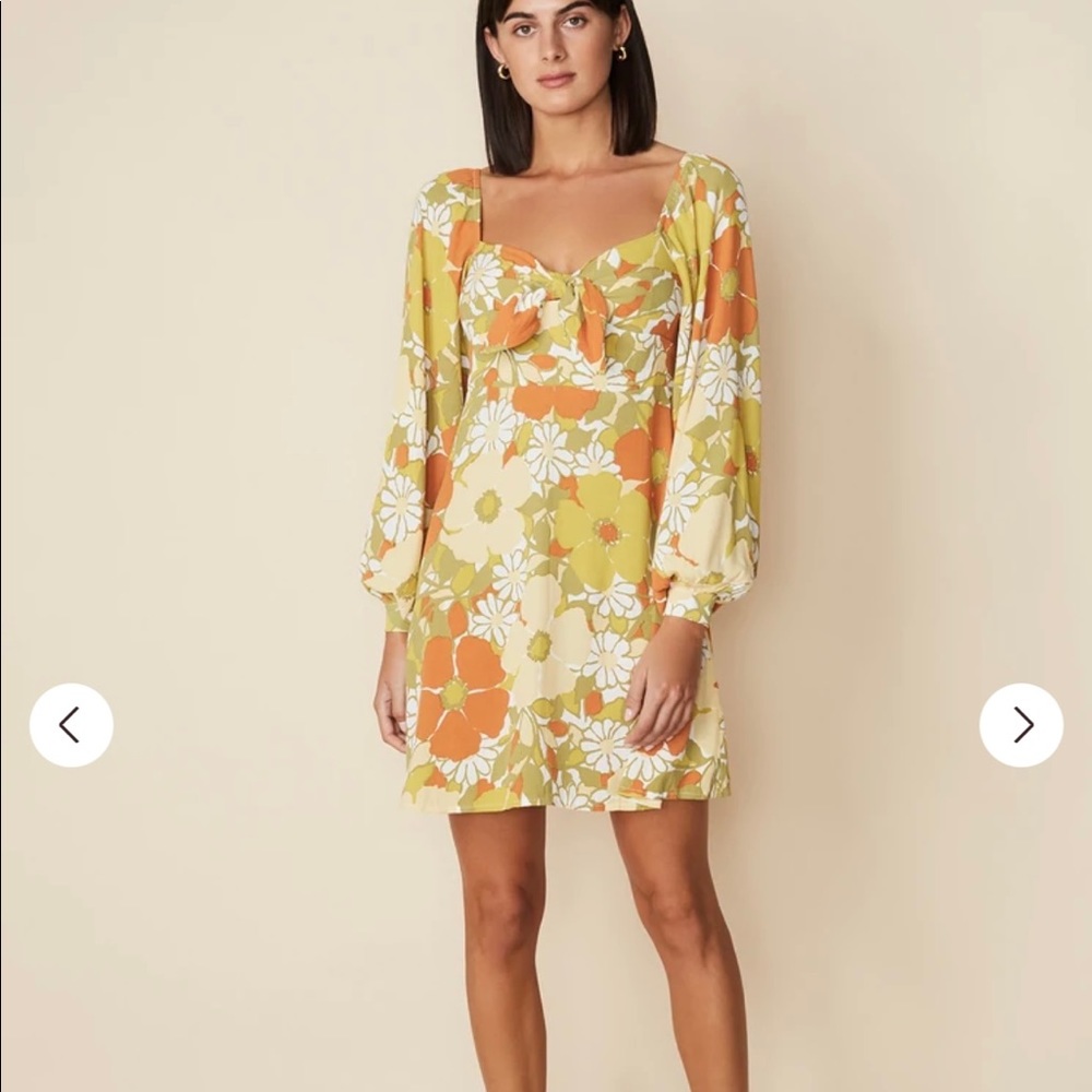 Isobel Mini Dres Isola Floral Print - Green